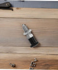 Heavy Duty Stainless Steel Spring Loaded Plunger Knob With Reset Indexing Mechanism For Industrial Machinery on wooden surface