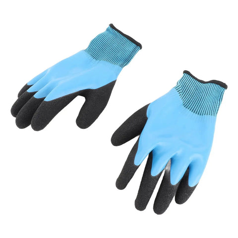 Tough as Nails Electrician Insulated Gloves Deliver Straight Up 1000V High Voltage Shielding With Heavy Duty Non Slip Rubber Grips To Keep Your Hands Locked Down On Any Job Site, blue and black heavy duty work gloves.