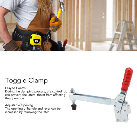 Heavy Duty Toggle Clamp With Adjustable Opening For Woodworking And Mechanical Projects Durable Stainless Steel Lever Clamp