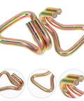Close-up of Heavy Duty Steel Ratchet Tie Down Hooks For 25mm Straps, Zinc Plated With Anti Slip Surface, 8 Pack detail