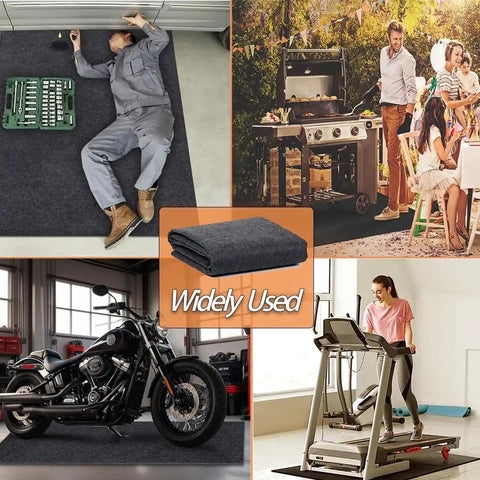 6.6 By 8.5 Foot Garage Floor Mat For Under Cart And Golf Cart Parking Oil Spill Mat With All Weather Backing Non Slip Reusable