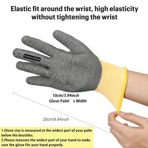 Battle Tested Electrical Insulated Gloves Serving Up 400V High Voltage Defense and Sick Anti Slip Rubber Palm for Electricians, showing elastic wrist fit.