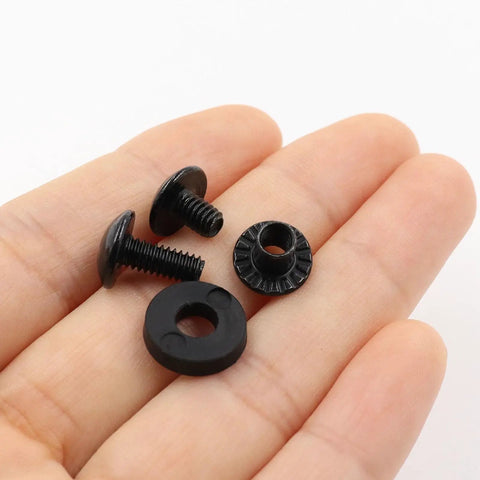 96-Piece Beefy Black Chicago Screws For Leather And Kydex Holsters And Knife Sheaths, Size 8-32 By 1/4 And 3/8 Inch components on hand
