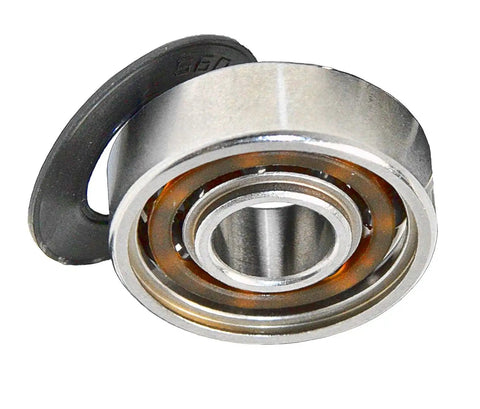 Premium S608 Double Sealed Skateboard Ball Bearings featuring stainless steel races, size 8x22x7mm, ready for performance.