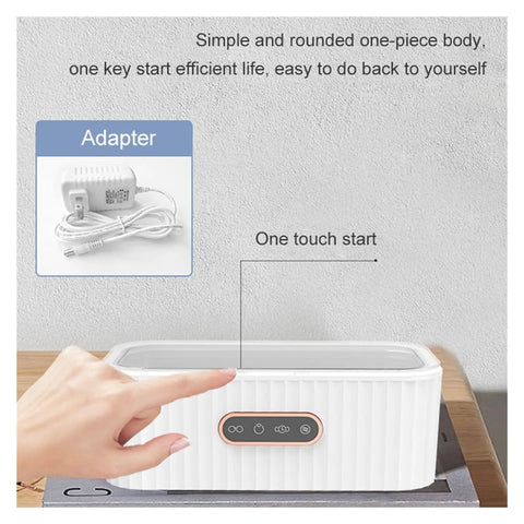 Check out this slick Hualuck ultrasonic cleaner for spotting your jewelry, glasses, watches and manicure stones. Compact with touch start.