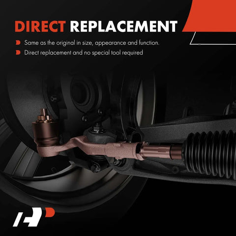 Beefy Front Outer Tie Rod End Replacement For Buick Cadillac And Pontiac Durable Aftermarket Part To Fit LeSabre Lucerne Park Avenue Riviera DeVille DTS Eldorado Seville Aurora Bonneville And More, direct replacement