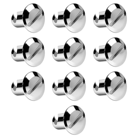 Top Shelf 7075 Aluminum Quarter Turn Dzus Fasteners 7/16 Inch Stem With.500 Inch Medium Grip set of ten, chrome plated.
