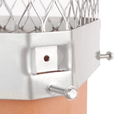 Close-up of bolt-on installation for Stainless Steel Chimney Cap For Secure Birdproofing And Debris Shield Bolt On Chimney Cover