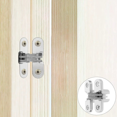 Concealed Folding Cross Hinge for Wooden and Wardrobe Doors Stainless Steel with Easy Install Hidden Pivot Design Close-up View