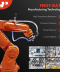 Industrial robotic arm showcasing first-rate manufacturing technology with focus on high temperature resistance and corrosion protection.