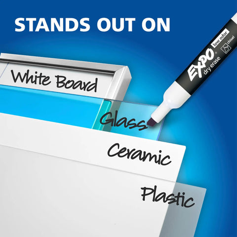 Low Odor Dry Erase Markers With Vibrant Ink And Chisel Tip 16 Count For Whiteboards And Glass Surfaces Ideal Writing Samples
