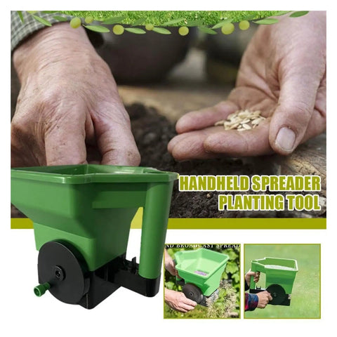 Grab And Go Handheld Grass Seed And Fertilizer Spreader For Portable Manual Lawn Garden Seeding Ideal For Small Farms And Yards