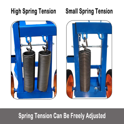 Skip The Back Pain With This Smooth Rolling 1 Inch Air Impact Gun Holder Truck Tire Service Cart Heavy Duty Wrench Support Stand with adjustable spring tension.