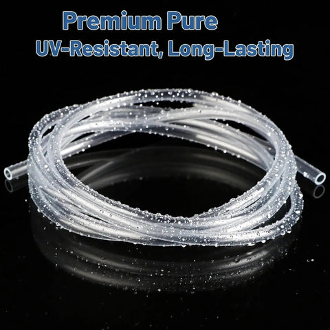 Three Sixteenth Inch Aquarium Airline Tubing Flexible Durable Six Point Five Feet Long For Fish Tanks Gardens Clear