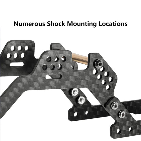 Carbon Fiber LCG Chassis Kit For TRX4M Bronco One Eighteen RC Crawler Upgrade With Low Center Of Gravity Frame Girder and shock mount points