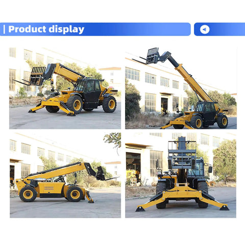 Industrial Rock Solid Telescopic Handler Forklift With Seven To Ten Meter Reach Boom And Smart Safety System For Serious Hauling And Quick Tool Hook Ups, showcased in multiple angles.