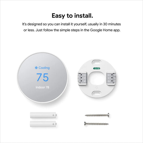 Nest Thermostat With Wifi Programmable Temperature Control Energy Star Certified No Brainer Setup for Easy Scheduling