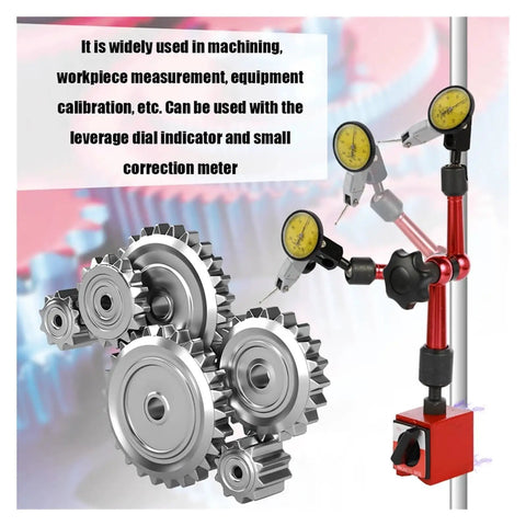 Dial Indicator Magnetic Holder And Bore Gauge Stand With Magnetic Base For Micrometers, Hour Type Indicators, Pro Grade Measuring Tools For Machinists, gear measurements