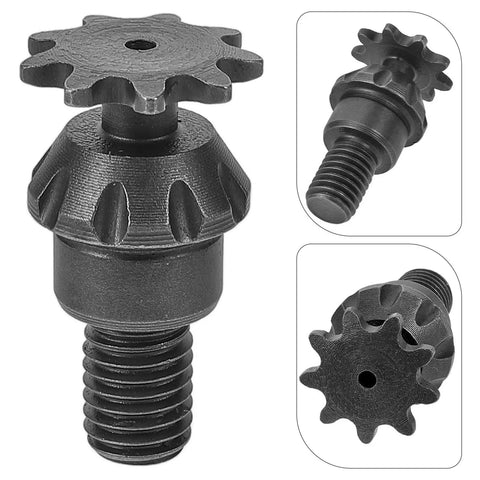 Heavy Duty Iron Transmission Gear Reduction Box For Gasoline Engines And Atvs Featuring Slick Quick Swap Install showing threaded mounting gear.