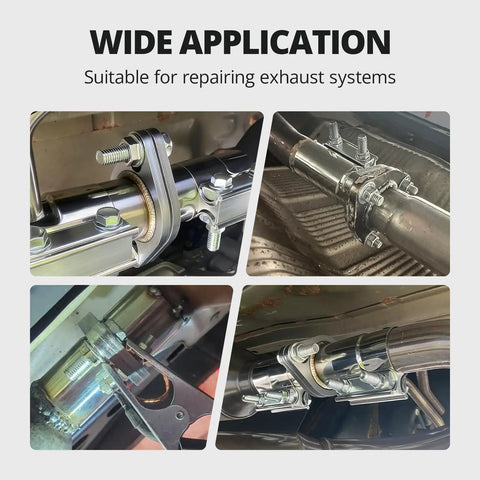 Road Ready 3 Bolt Exhaust Flange Repair Package With 304 Stainless Steel Header Pipe And Thick Gasket Set For Your Whip Quick Fix Undercarriage Swap in use on exhaust system.