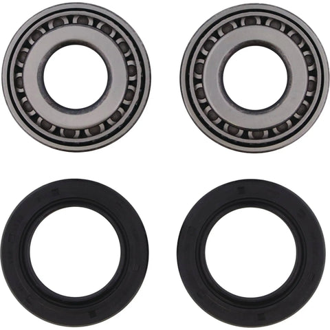 Harley Wheel Bearing Seal Kit Replacement 25-1001 with Double Lip TC Seals and Stainless Garter Spring visible in image