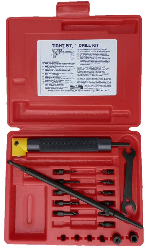 Right Angle Drill Attachment 90 Degree Adapter For Power Drill With 360 Degree Swivel Lightweight Accessory kit in red case