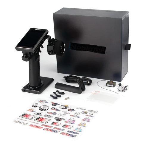 Noble NB4 Plus 2.4GHz 8 Channel RC Transmitter With FGR4B Receiver AFHDS 3 Protocol Remote Controller box and accessories