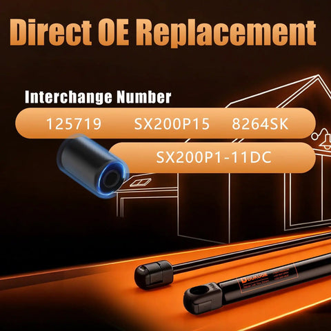 Direct OE Replacement gas strut accessory for Rock Solid 20 Inch Gas Struts And Door Shocks For RV Entry Doors.