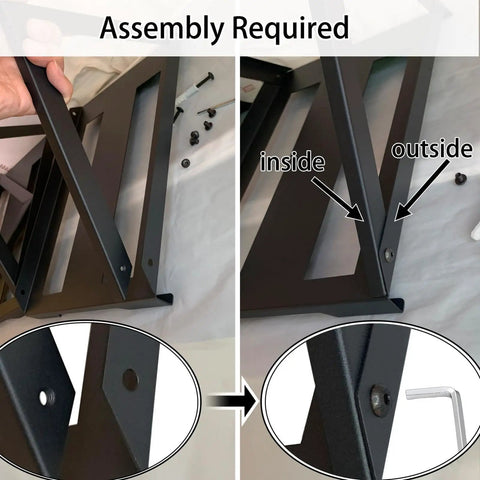 Assembly of Heavy Duty Wall Mount Tool Organizer For Circular Saws And Power Tools, Space Saving Garage Holder, screws shown