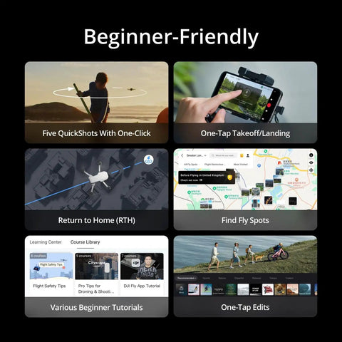 Beginner-friendly interface of Mini 4K Drone Fly More Combo With Dope 4K UHD Camera For Cinematic Shots Ultra Lightweight Under 249 g
