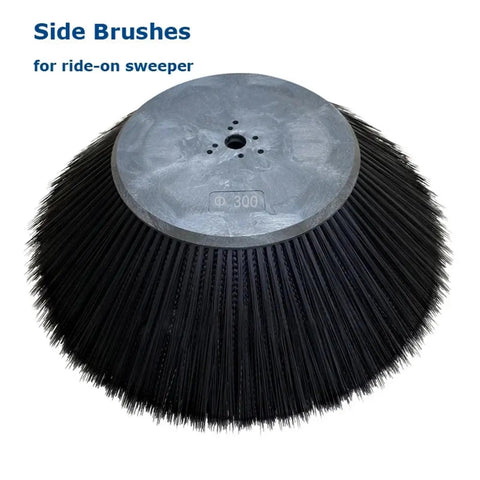 Ride-On Floor Sweeper Side Brush Replacement Part In Four Sizes D180 X400mm, D210 X450mm, D260 X500mm, And D130 X350mm. Heavy Duty bristle side brush.
