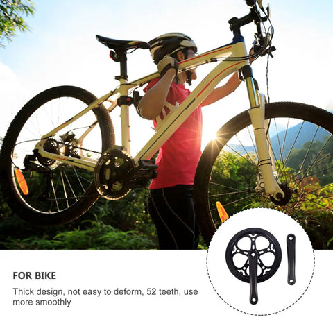 Beefed Up Heavy Duty 170mm 52T Square Taper Crankset With Double Chain Guard Single Ring Chainring For Mountain Bikes And Ebikes