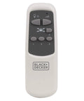 Remote control for 52 Inch Ceiling Fan With Brushed Nickel Body And Silver Blades, sleek design, white casing.