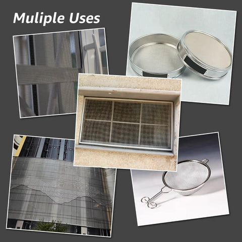 Six Pack 12x8 Inch Stainless Steel Wire Mesh Screens For DIY Projects Vents Cages Garden Windows And Filters Never Rust 20 Mesh With 1mm Aperture And 0.4mm Wire Diameter Bang For Your Buck Heavy Duty Build, multiple applications shown.