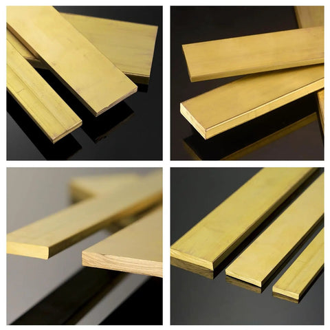 Solid Brass Flat Bar 500mm Long With 2mm Thickness And 5mm To 40mm Width Range, One Piece, Heavy Duty Metal Stock For DIY Projects