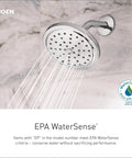 Wynford Chrome Posi Temp Eco Performance Shower Trim Kit Valve Required T4502EP with WaterSense certification spraying water