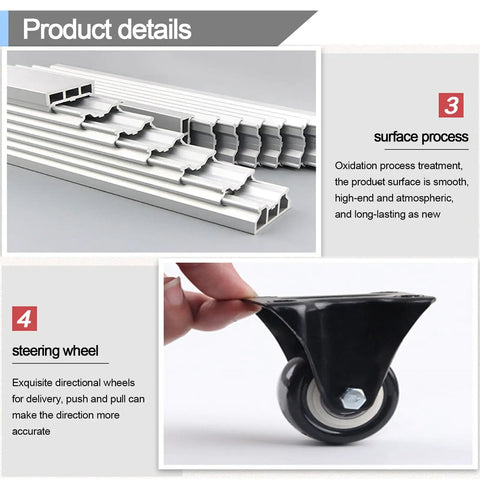 Close-up of Heavy Duty Aluminum Drawer Slides with focus on surface process and steering wheel.