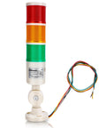 LED Warning Light Tower with Buzzer for CNC Machines and Tooling, red orange green indicator alarm stack, industrial beacon, 24VDC power