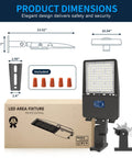 200W LED Parking Lot Light With Adjustable Slip Fitter, 28000LM 140LM Per Watt Shoebox Street Light, 5000K Daylight, Dusk To Dawn Photocell, Waterproof ETL Listed