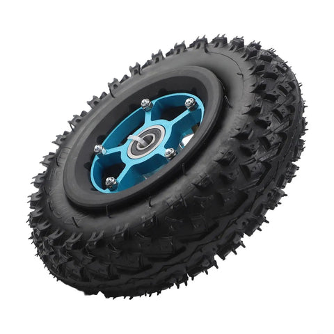 200x50 Electric Skateboard Wheel For Electric Scooter With Pneumatic Off Road Tire Aluminum Hub 8mm Or 10mm Axle Blue