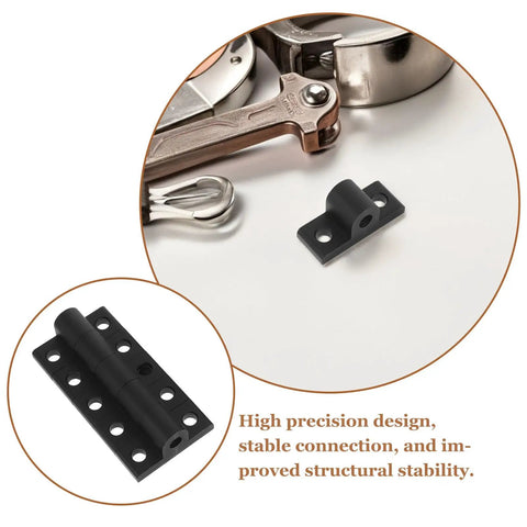 Heavy Duty Aluminum Corner Connector Pack With Caster Mounting Plates For Workbenches Shelving And Furniture Legs close-up of black corner bracket
