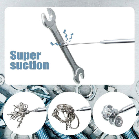 Flexible And Telescoping Magnetic Pickup Tool Set For Hard To Reach Items 28 Inch Extendable Magnet Grabber With 50g And 1.5Lb Strength Perfect For Keys Bolts Nuts Screws Nails And Small Metal Parts In Tight Spots