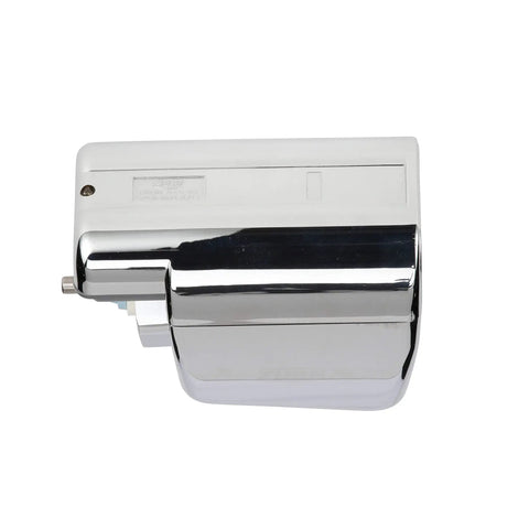 AquaSense EZ Flush Retrofit Kit with metal cover chrome finish for urinals and toilets, hands-free touchless sensor view.