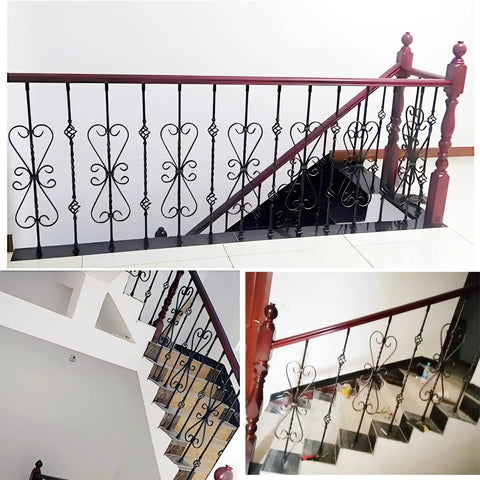 Heavy Duty Iron Square Railing Posts With 270 Degree Swivel Bracket And Flat Mount Shoe Rock Solid Build For Deck Pool Staircase Glass Panel Fencing No Fuss Install Full Hardware Kit, elegant design with curved accents.