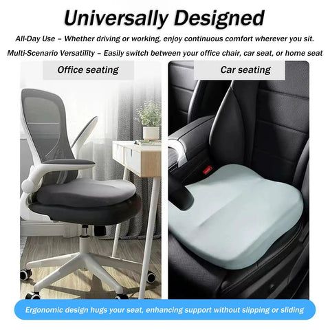 Premium Black Car Booster Seat Cushion For Mini John Cooper Works Electric 2025 And 2026 Non Slip Driver Height Boost Mat on office and car seats.
