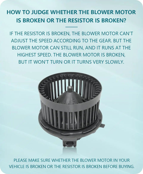 Front HVAC Blower Motor Direct Fit For Chevy Tahoe Silverado Avalanche Suburban GMC Sierra Yukon Cadillac Escalade 2000 2006