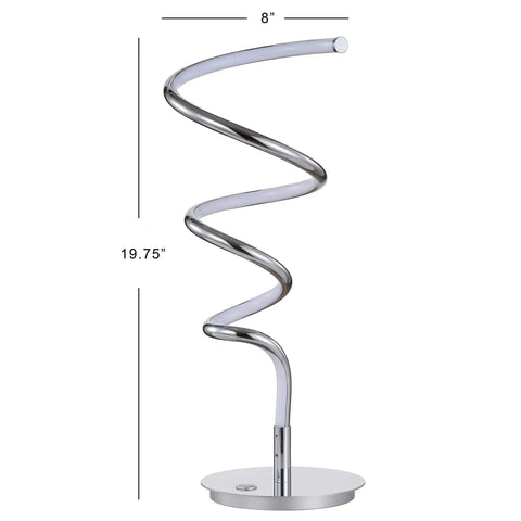Gold 19.75 Inch Modern Scribble Dimmable Integrated LED Table Lamp With 3 Way Touch Sensor for style and decor.