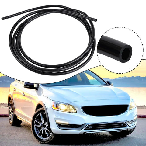 Top Grade PU Air Line Hose With Quick Connect Fittings Fits Tire Changer Machines Shop Repair Durable Black Tubing 6mm ID Resists Hardening Cracking Aging Heavy Use Strong Build For Mechanics Who Need Reliable Garage Gear That Works Awesome. Black 6mm ID PU hose for car repair