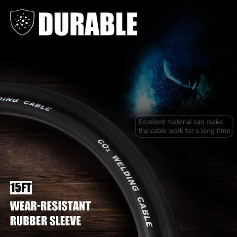 15 Foot M-150 MIG Welding Gun Replacement for Miller Millermatic Series and Hobart IronMan 210 with durable rubber sleeve