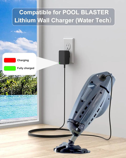 Replacement Charger For Pool Blaster Max Cordless Pool Vacuum And Li Battery Models Compatible With Max Li, Max Li CG, Max Li HD, Millennium Li, iVac 350 Li, Volt FX8 Li That Helps You Beef Up Your Pool Cleaning Game charging a vacuum